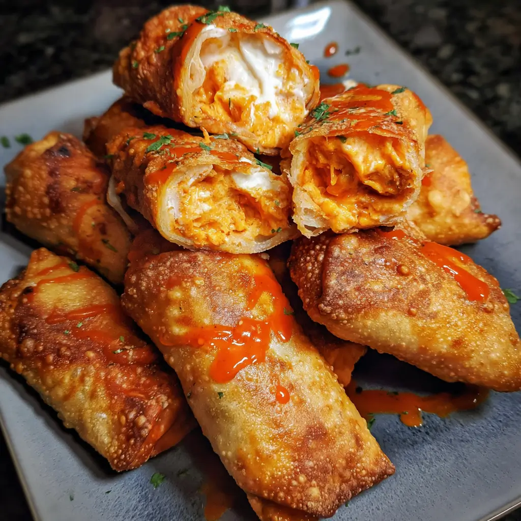 Buffalo Chicken Egg Rolls