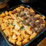 Cajun Steak Cheesy Rigatoni Parmesan