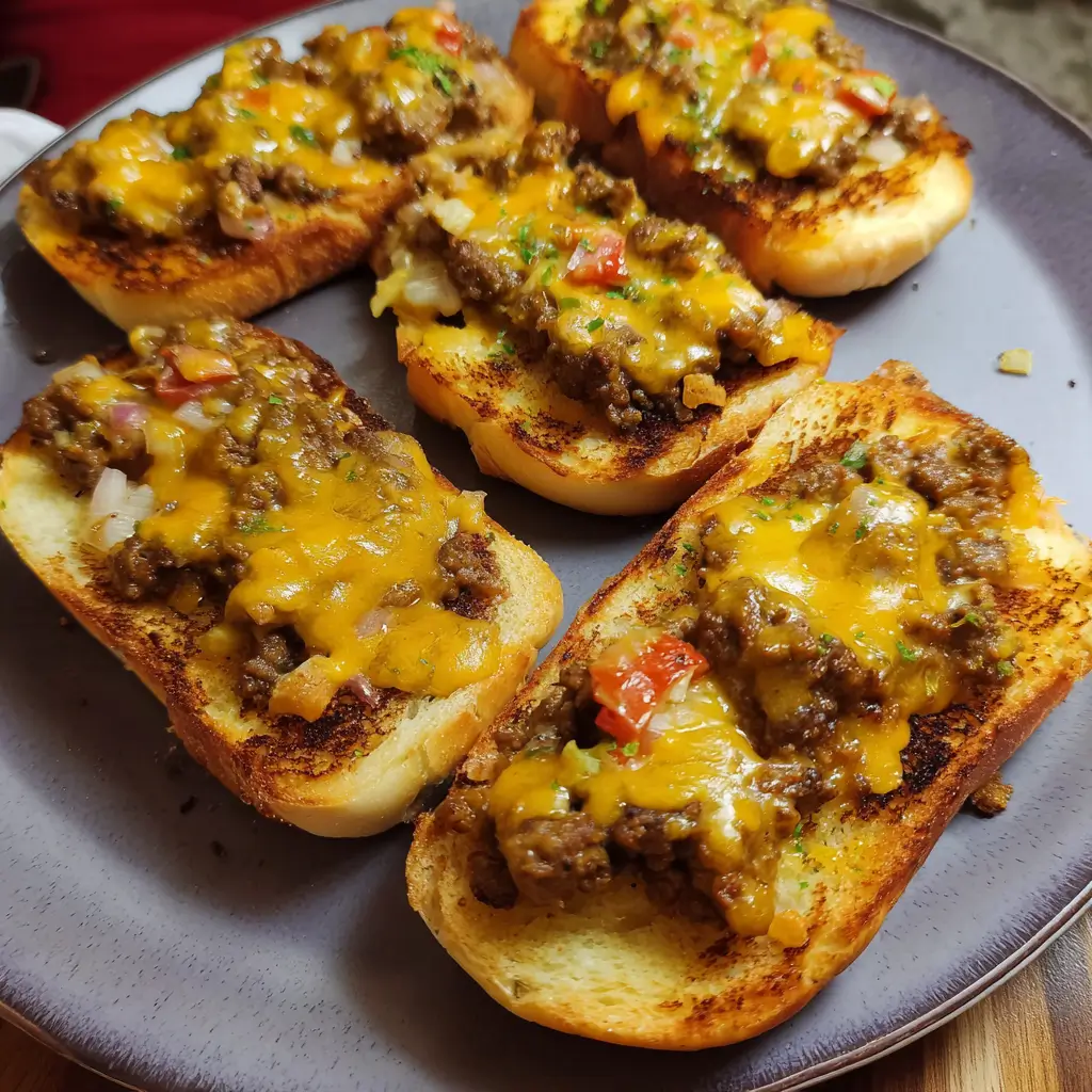 Cheeseburger Garlic Bread
