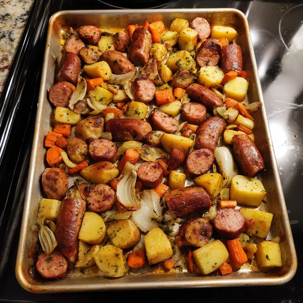 Chicken Apple Sausage Sheet Pan