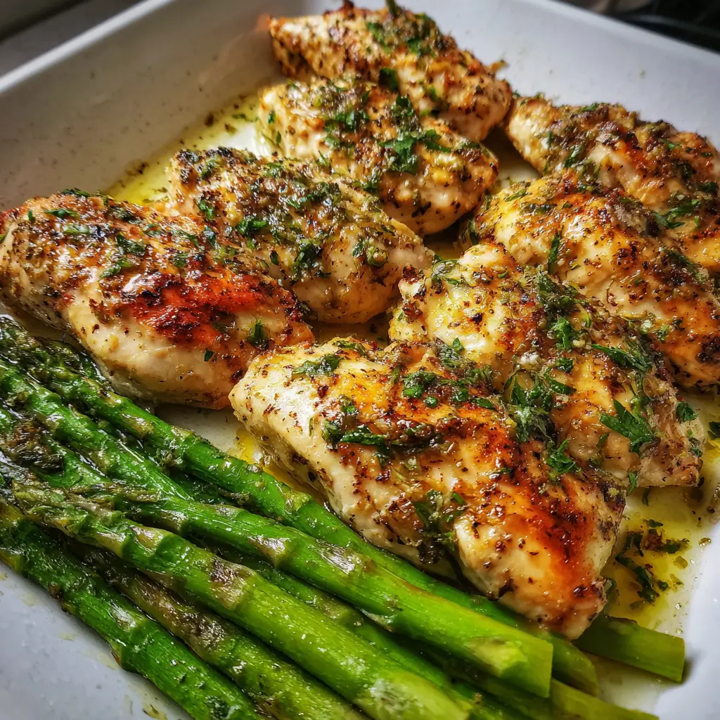 Chicken Baked with Asparagus
