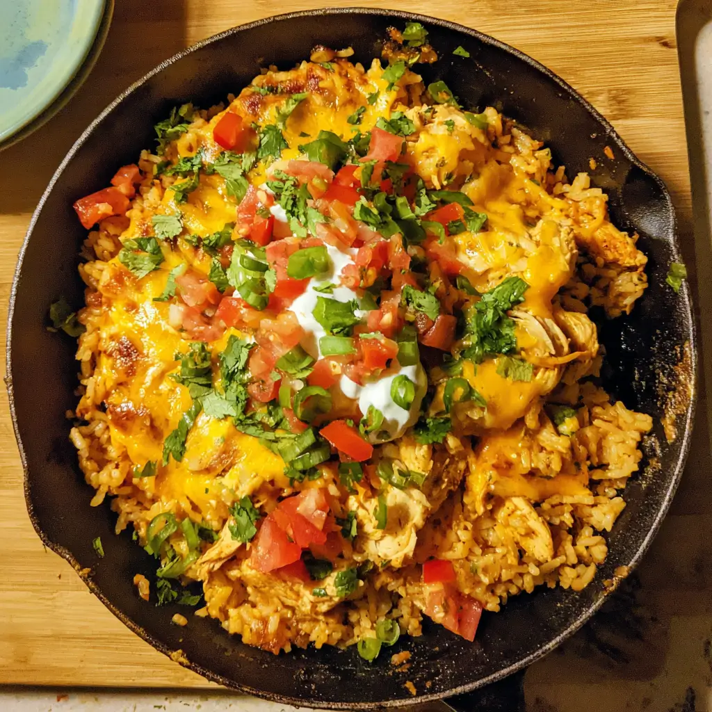 Chicken and Rice Taco Skillet