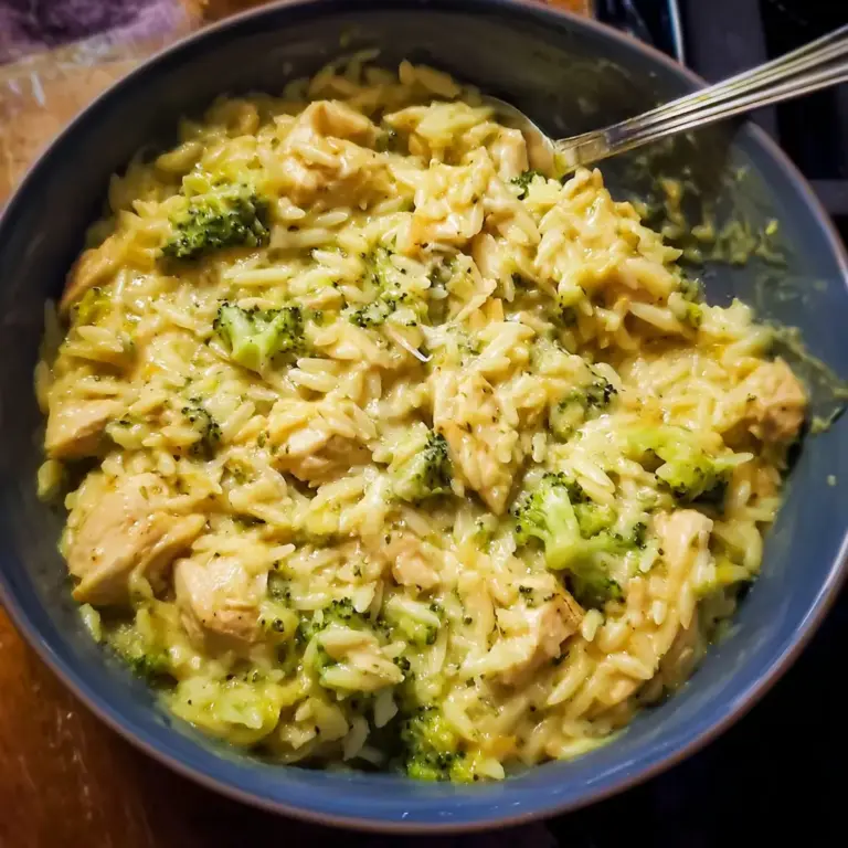 Creamy Chicken and Broccoli Orzo