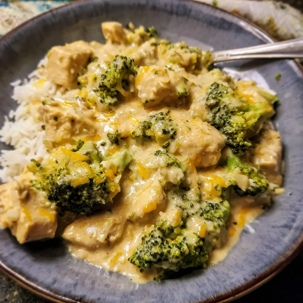 Crockpot Creamy Broccoli Cheddar Chicken