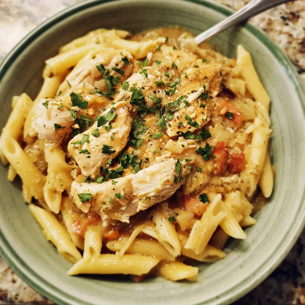 Crockpot Olive Garden Chicken with Pasta