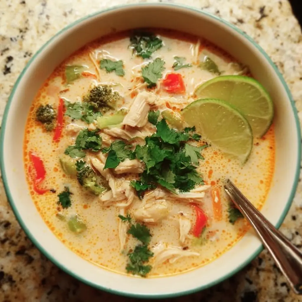 Crockpot Thai Coconut Chicken Soup