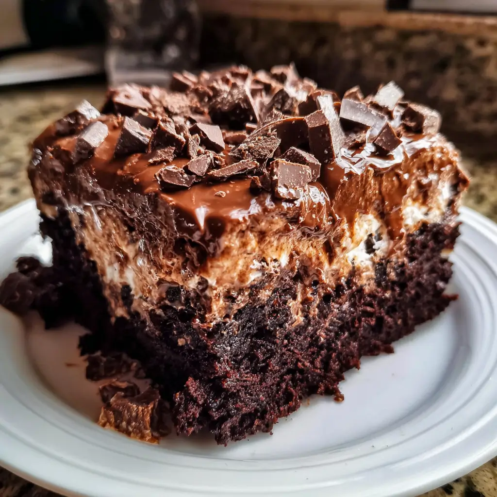 Death By Chocolate Poke Cake
