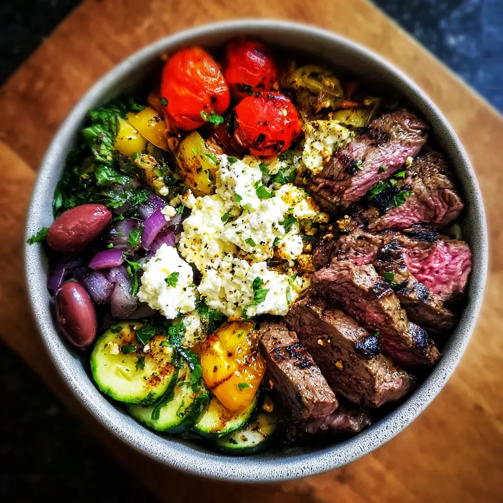 Delicious Mediterranean Steak Bowls