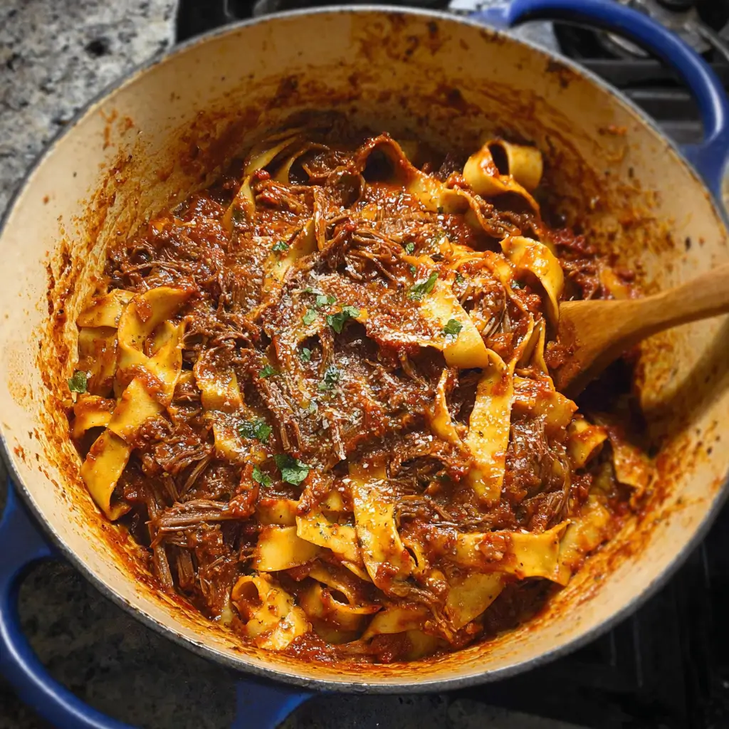 Dutch Oven Short Rib Ragu with Pappardelle