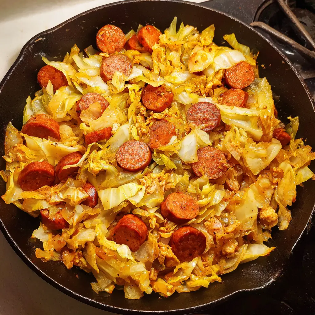 Easy Cabbage and Sausage Skillet