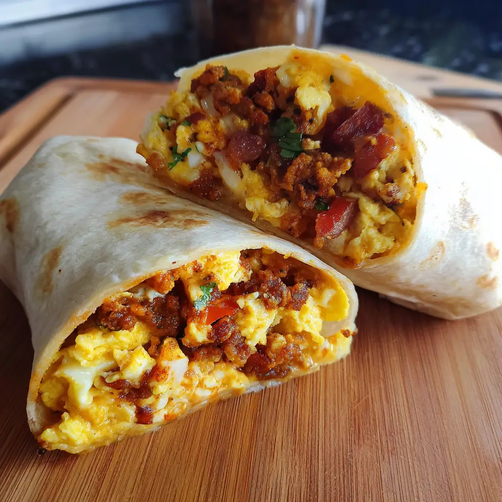 Easy Chorizo Breakfast Burritos