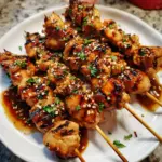 Easy Grilled Asian Chicken Skewers with Honey Garlic Sauce