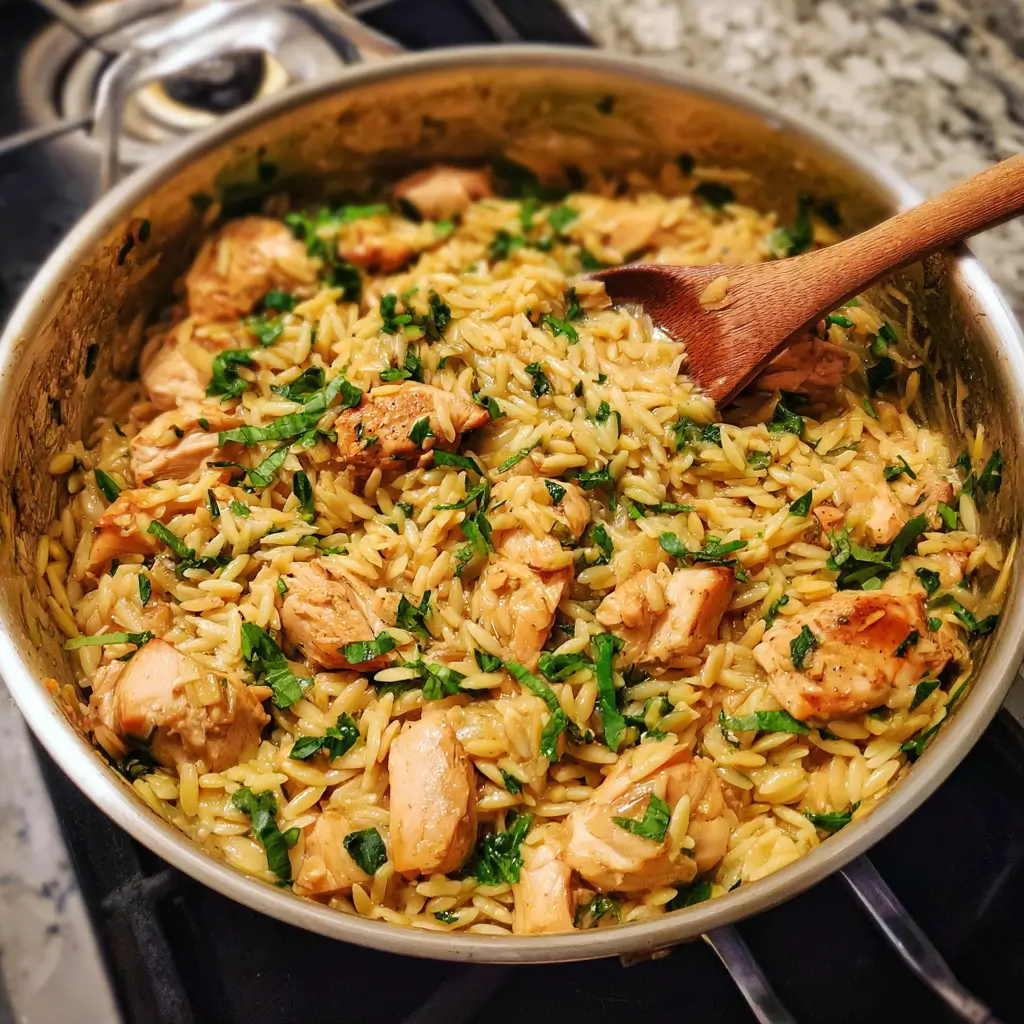 Easy One Pot Chicken Orzo