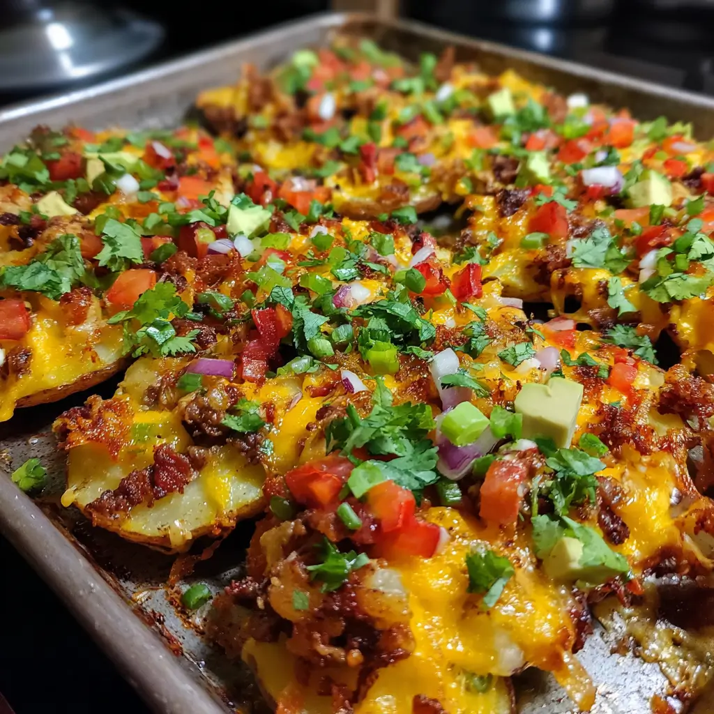 Easy Sheet Pan Smashed Potato Tacos