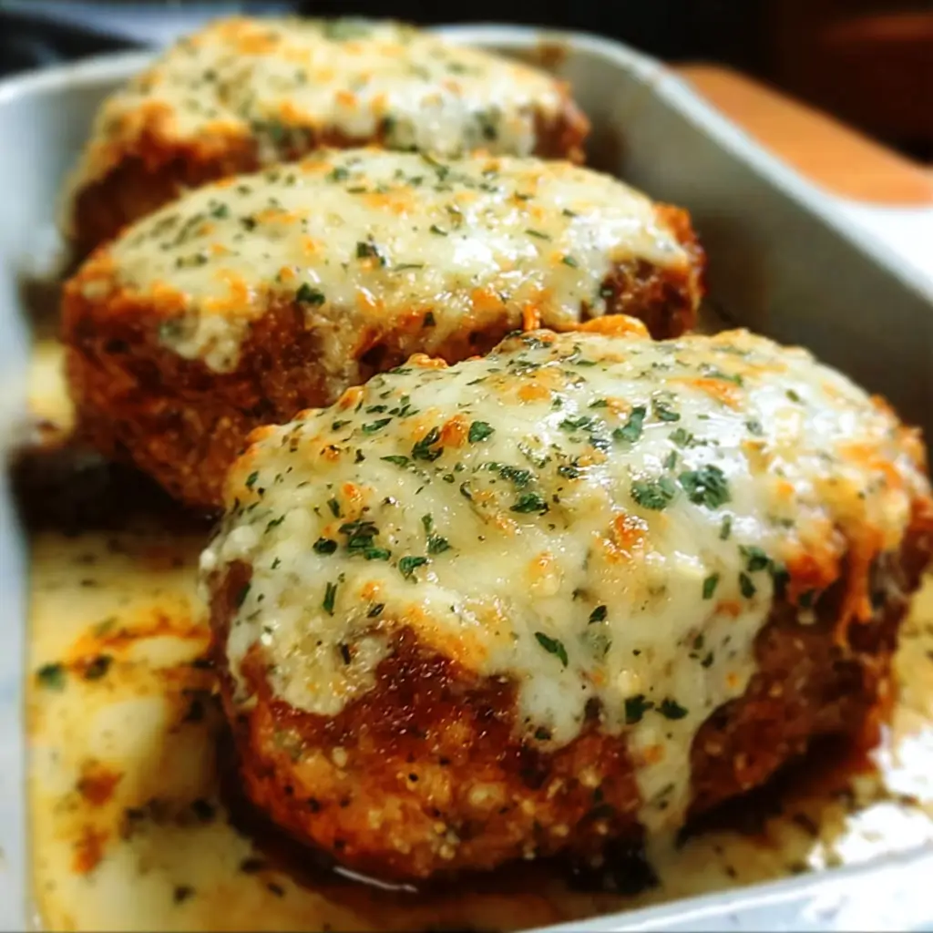 Garlic Parmesan Chicken Meatloaves