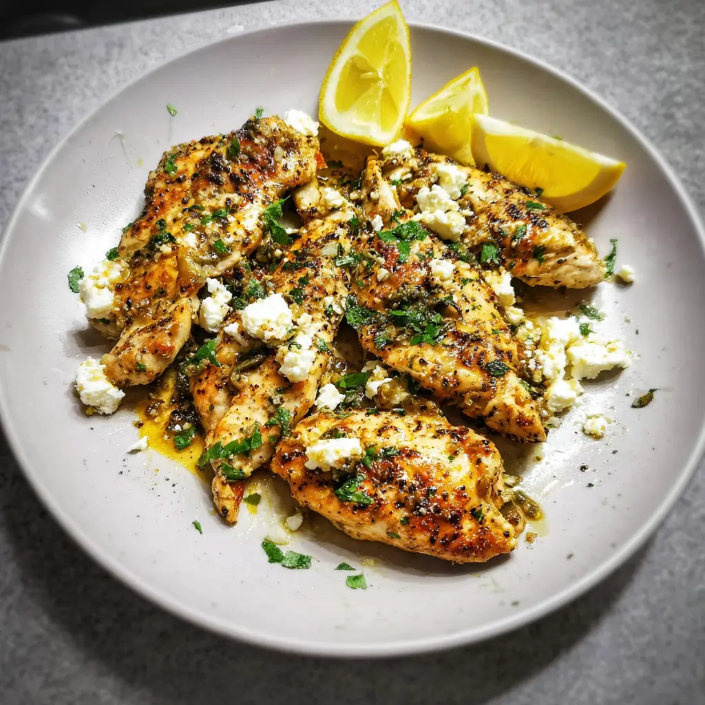 Greek Chicken with Lemon and Feta