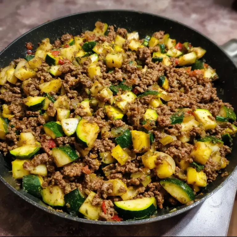 Ground Beef and Zucchini Skillet