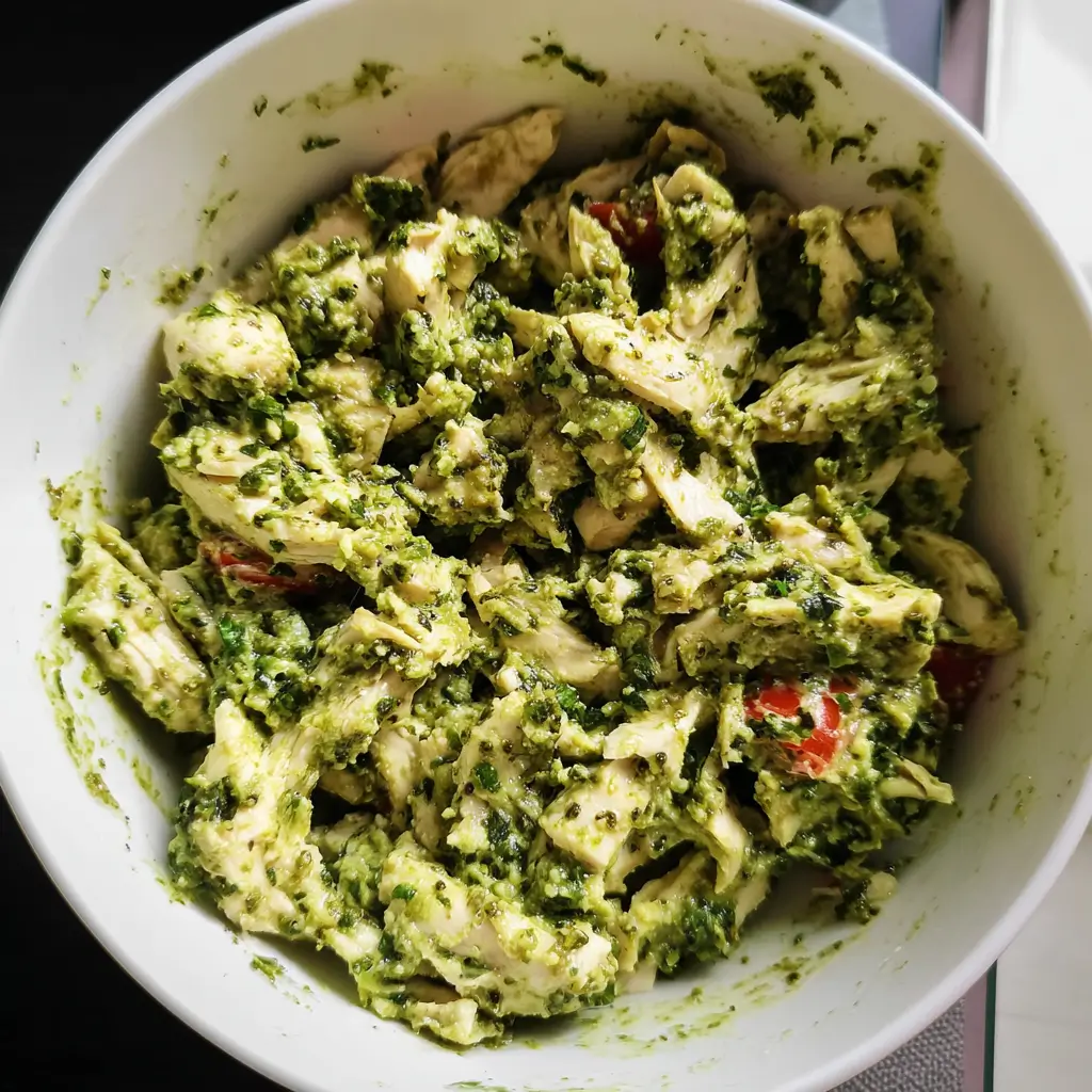 Healthy & Easy Pesto Chicken Salad