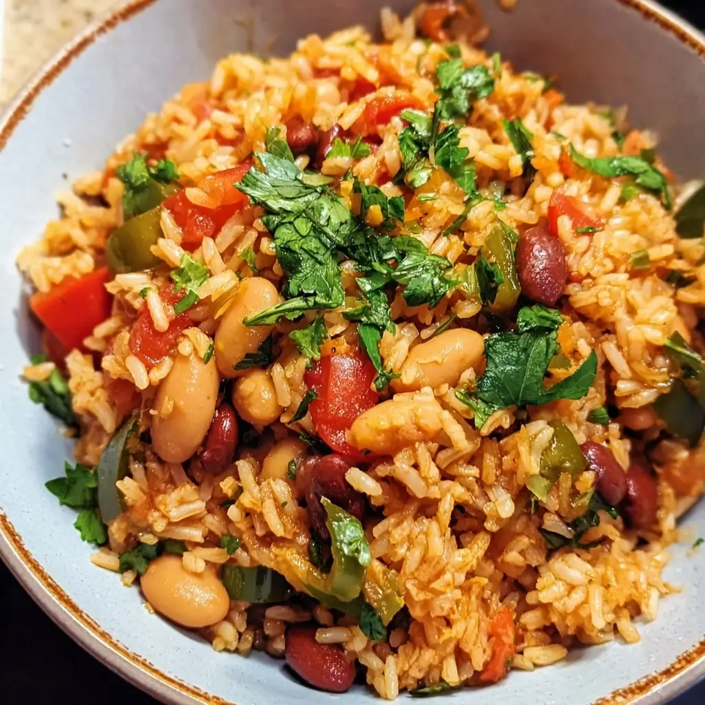 Healthy Mediterranean Rice and Beans