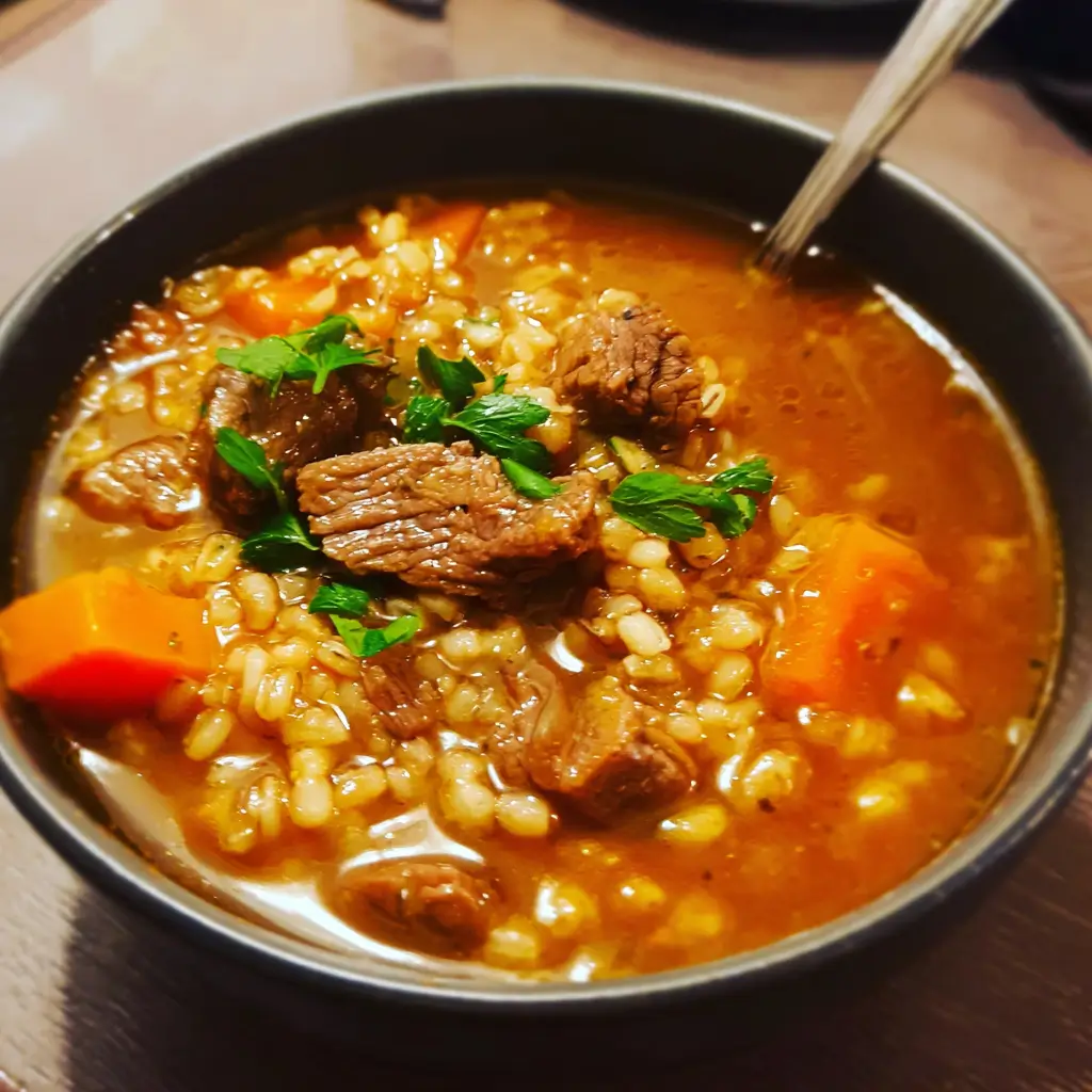 Hearty Beef & Barley Soup Recipe