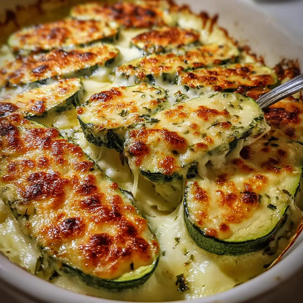 Irresistible Baked Zucchini Cheese