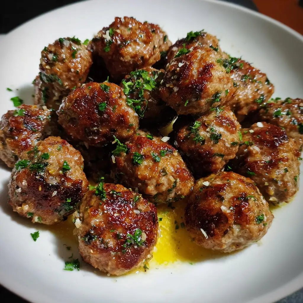Keto Garlic Butter Meatballs