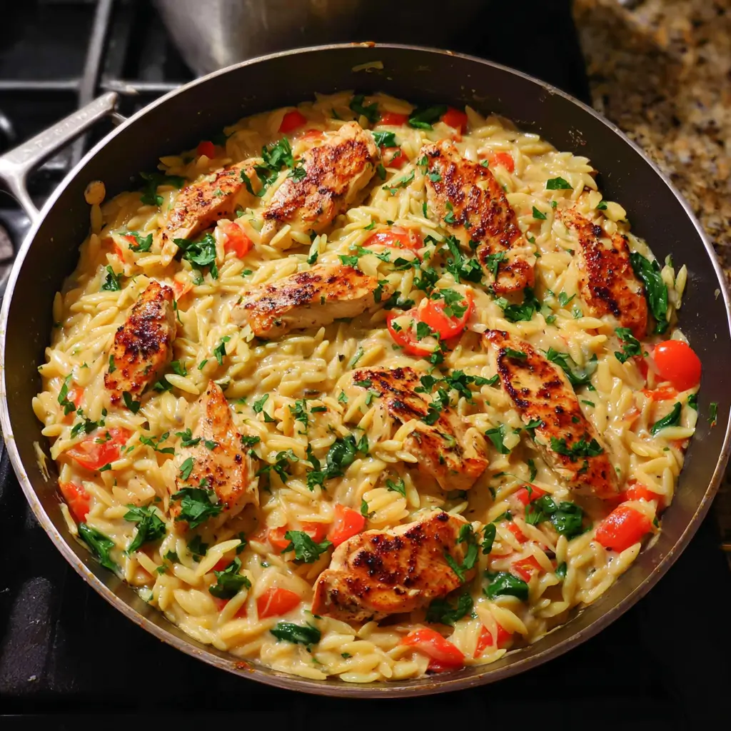 One-Pan Creamy Chicken Orzo