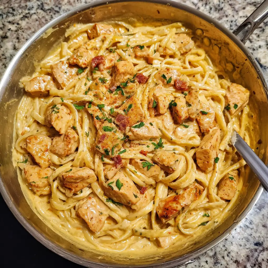 One Pot Cajun Chicken Alfredo