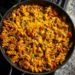 One-Pot Cheesy Taco Pasta Skillet