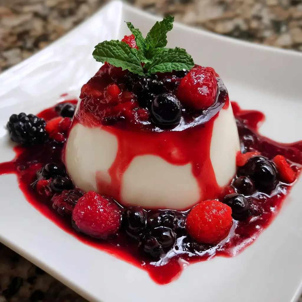 Panna Cotta with Berry Sauce