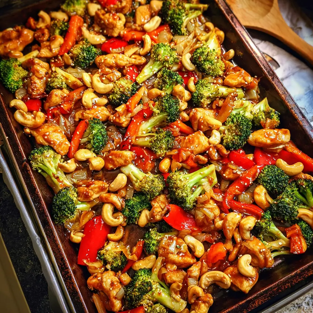 Sheet Pan Cashew Chicken