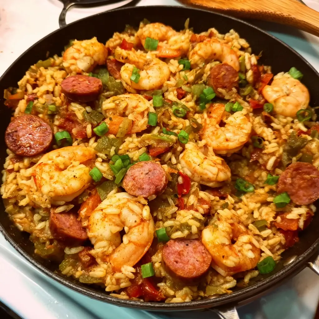 Shrimp and  Andouille Jambalaya Risotto