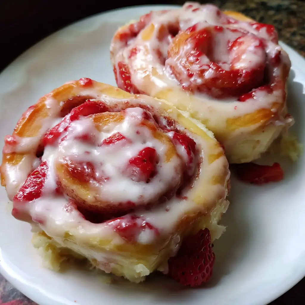 Strawberry Cheesecake Cinnabon Rolls
