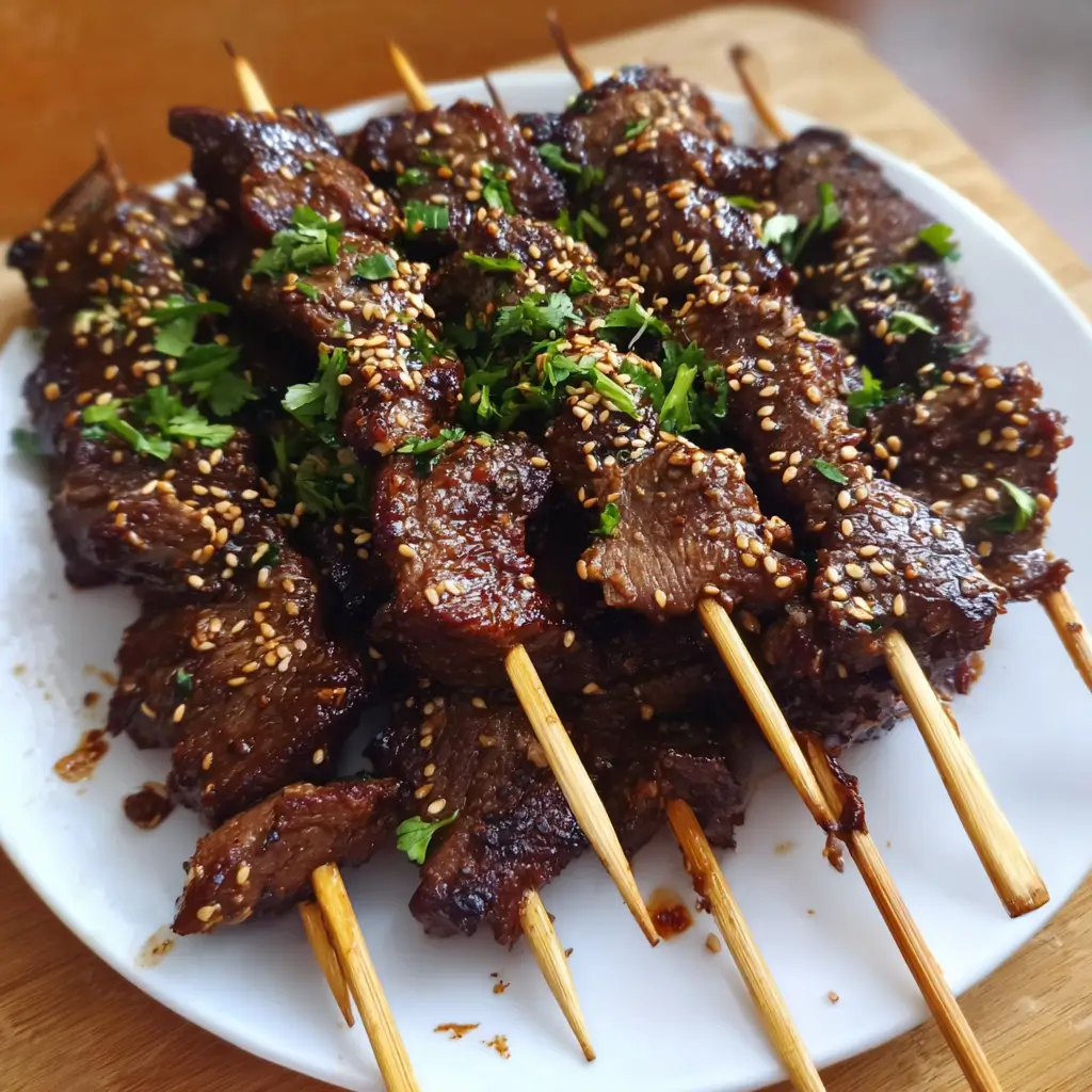 Teriyaki Sesame Beef Skewers
