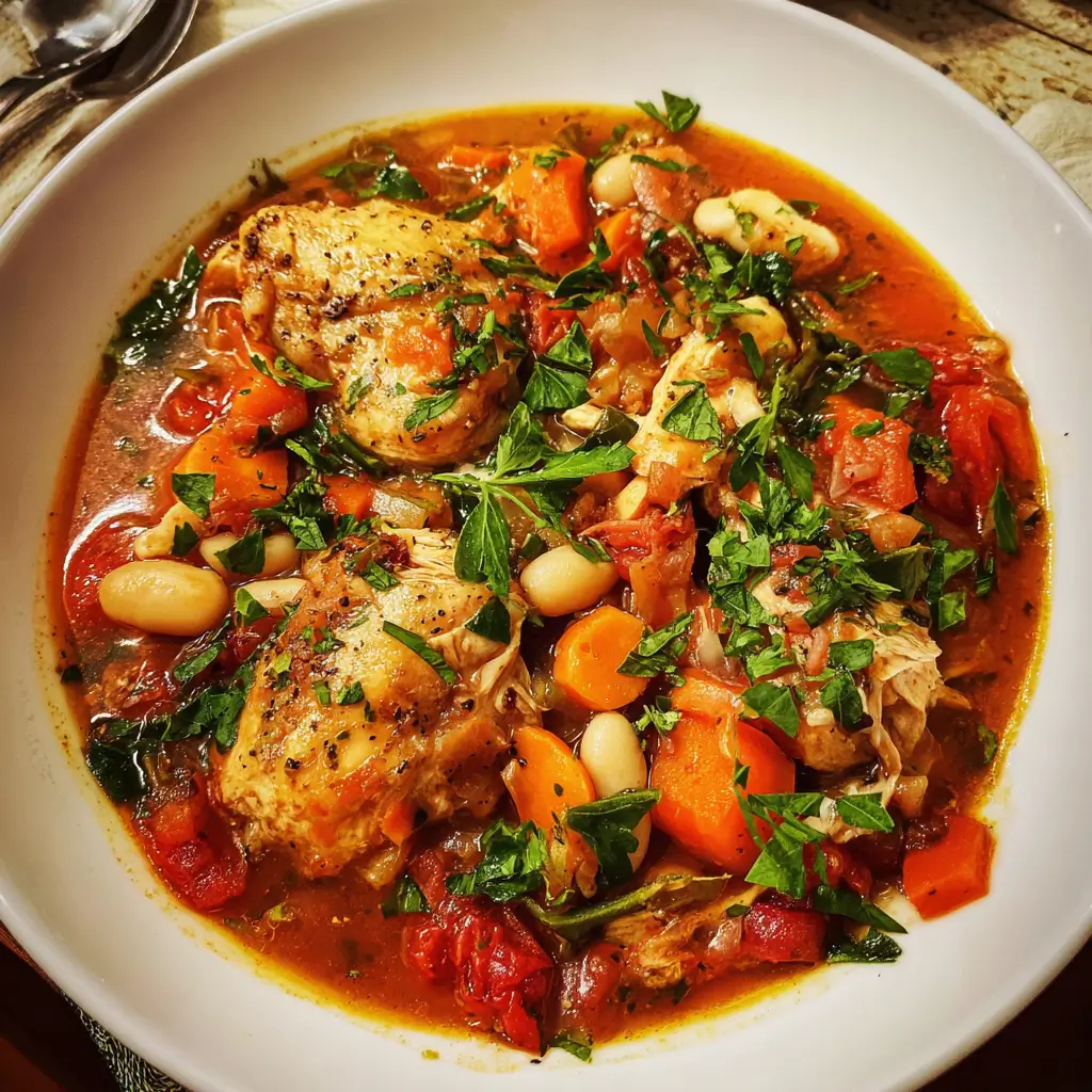Tuscan Slow Cooker Chicken Stew