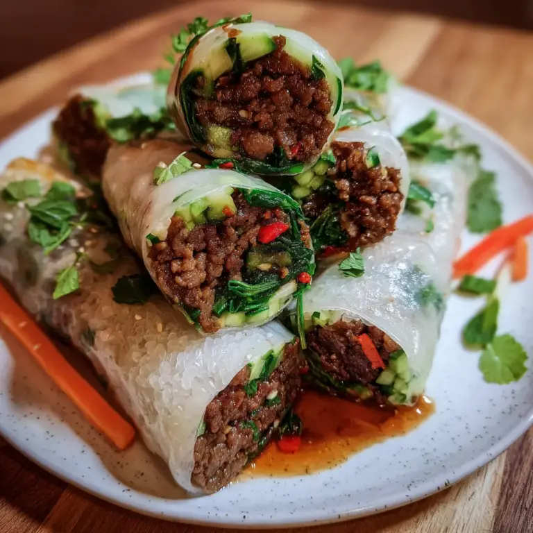 Vegan Thai Basil Beef Roll