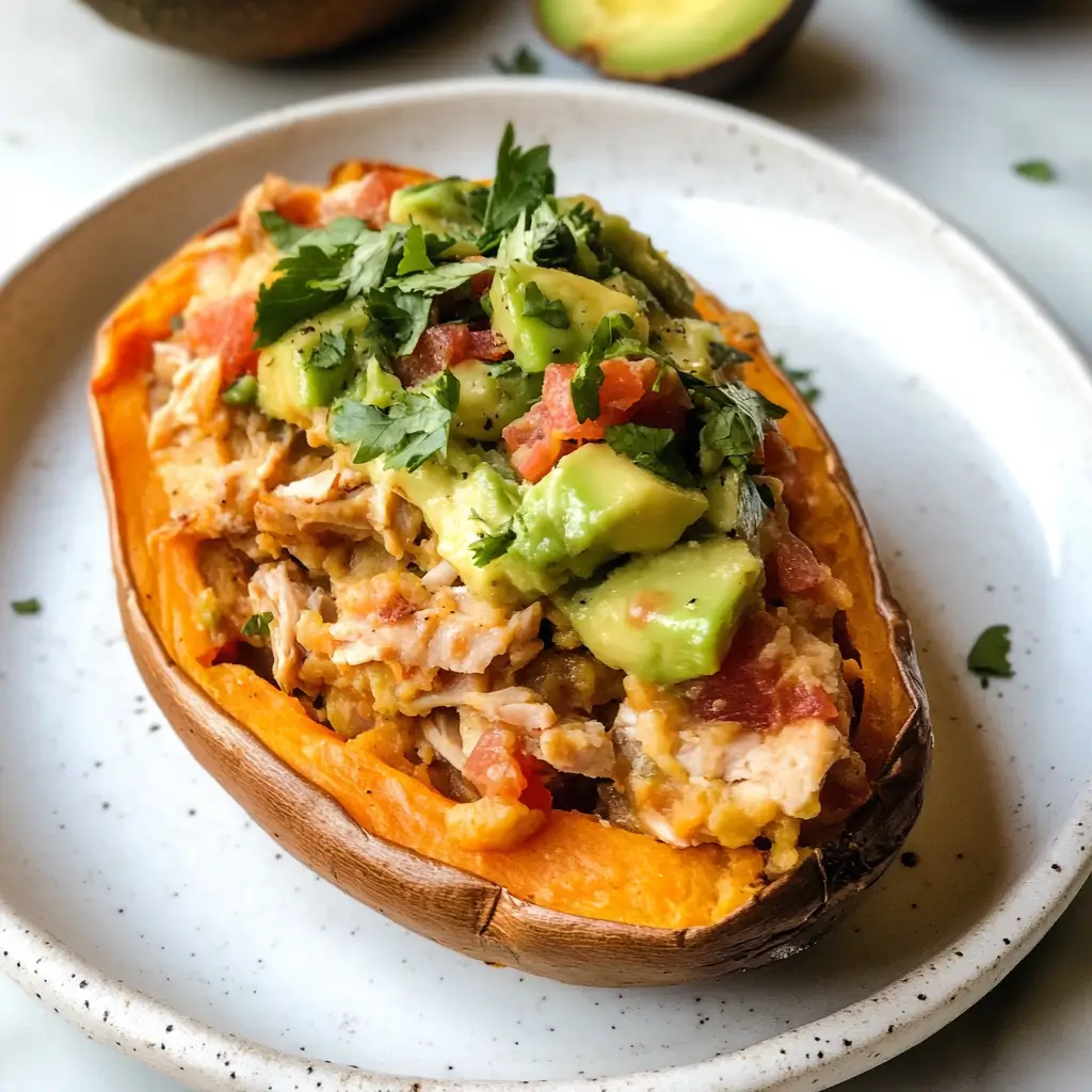 Avocado & Turkey Stuffed Sweet Potato