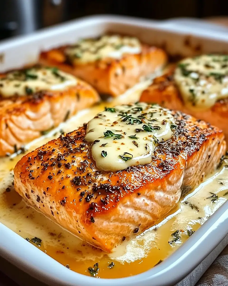 Baked Boursin Salmon