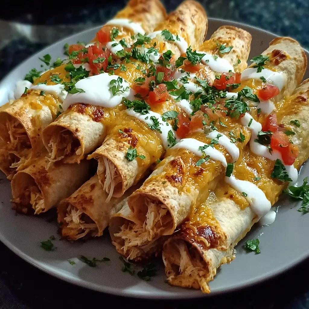 Baked Cream Cheese Chicken Taquitos
