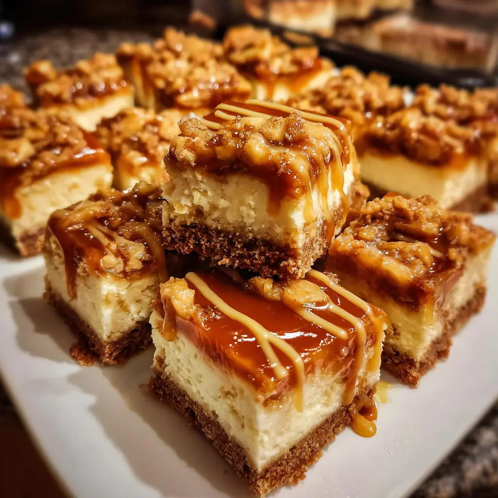 Caramel Apple Cheesecake Bars