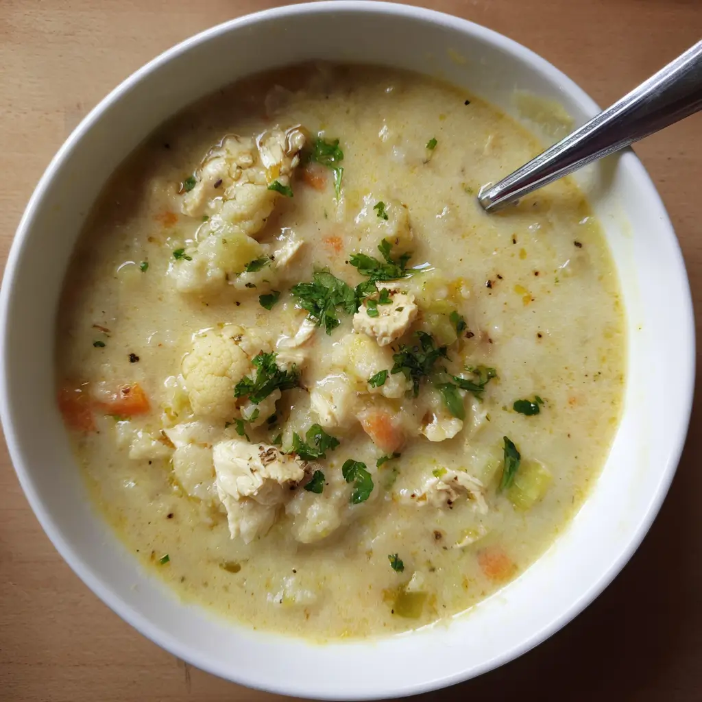 Cauliflower Chicken Soup