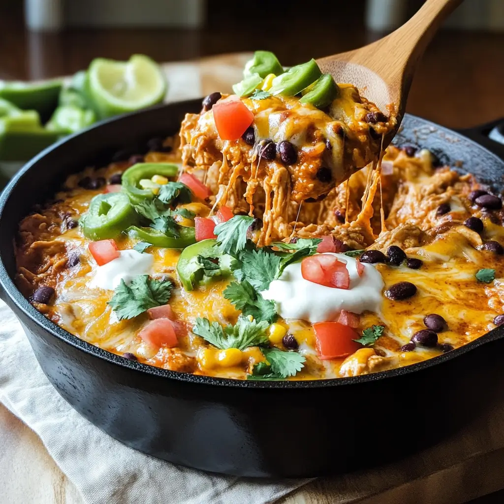Chicken Black Bean Enchilada Skillet