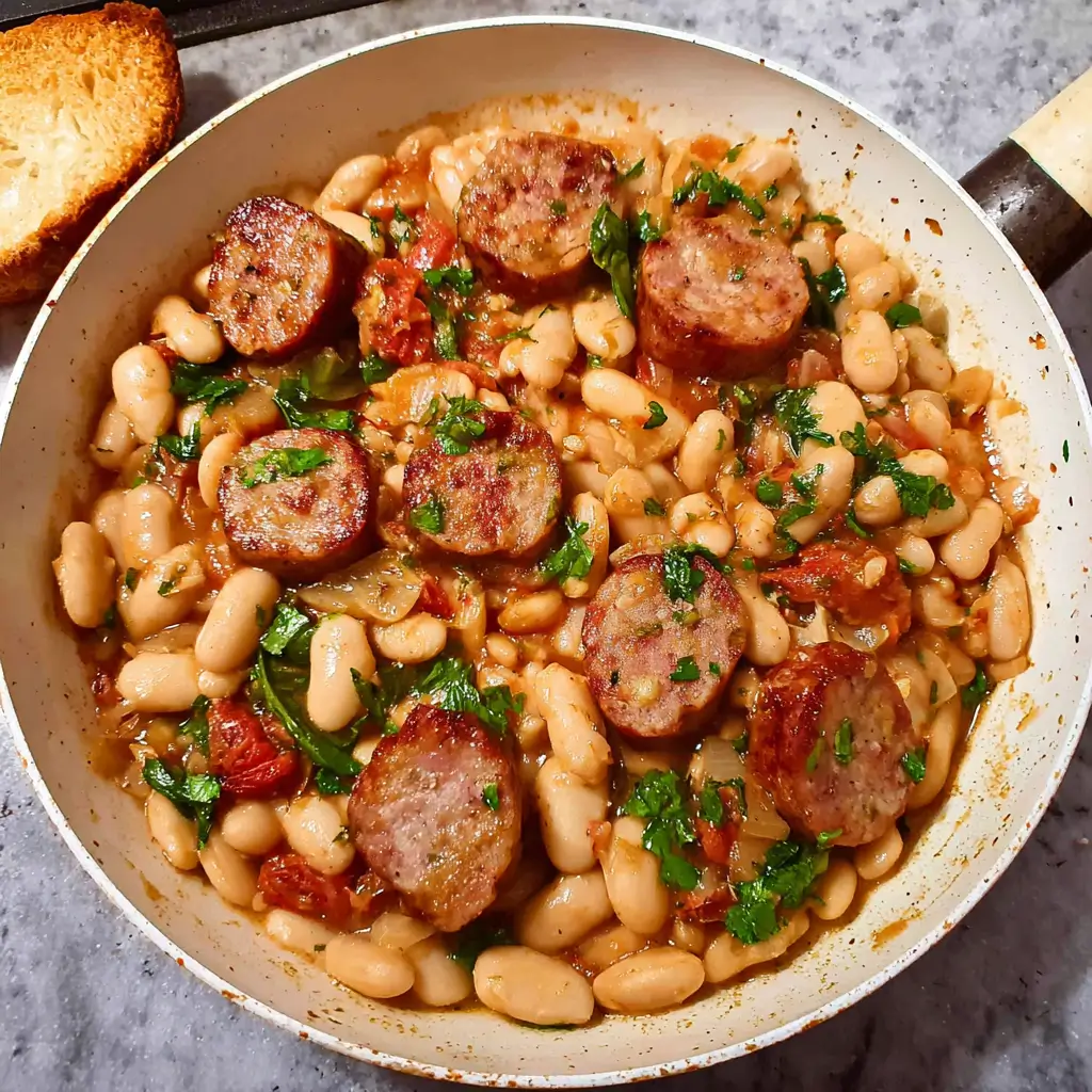 Chicken Sausage White Bean Skillet