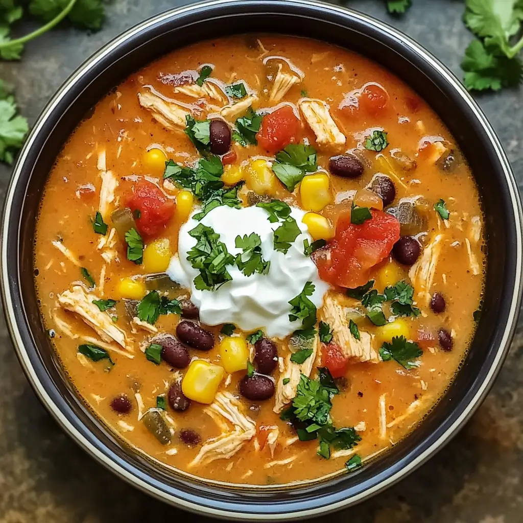 Chicken Taco Soup with Cream Cheese