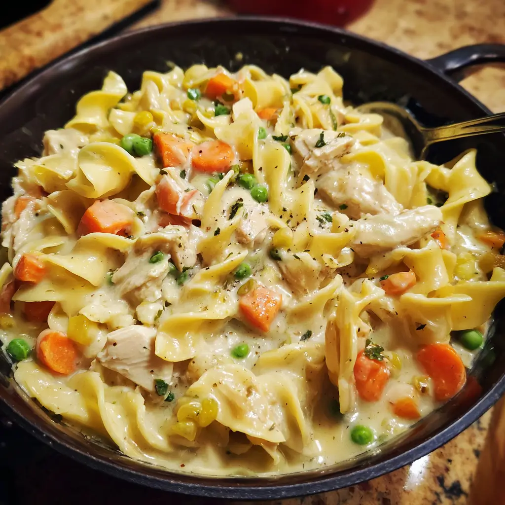Creamy Chicken Pot Pie Noodles