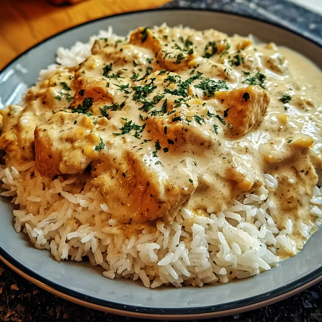 Creamy Smothered Chicken Rice
