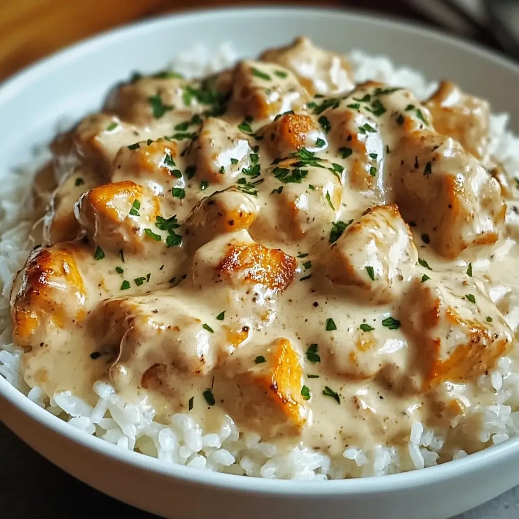 Creamy Smothered Chicken and Rice