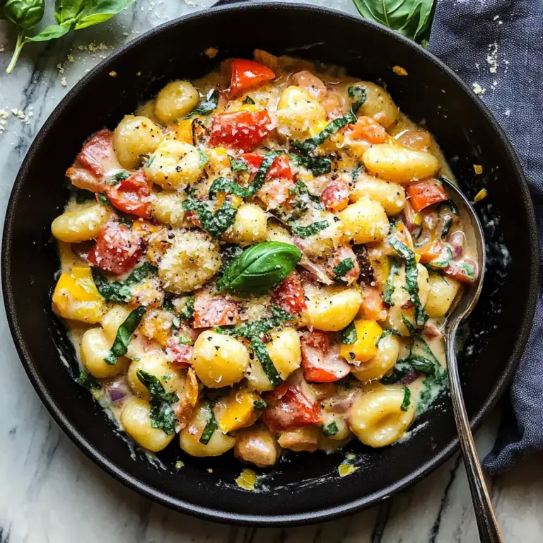 Creamy Summer Veggie Gnocchi Skillet