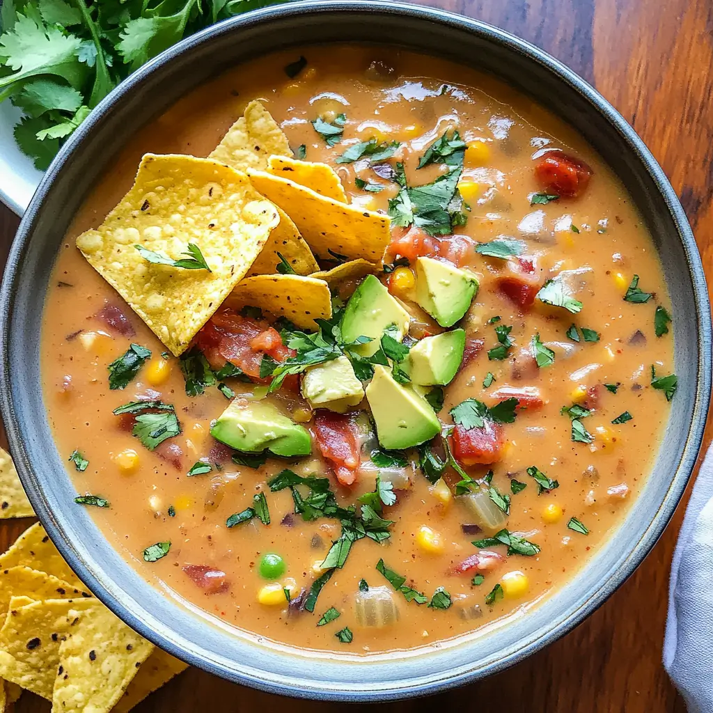 Creamy Vegetarian Tortilla Soup