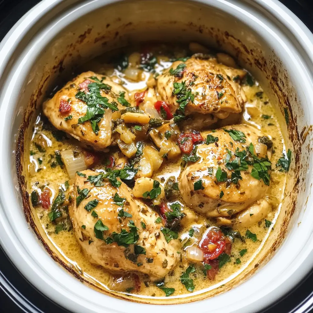 Crock Pot Tuscan Garlic Chicken